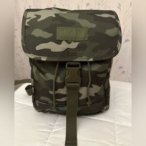 PINK Victoria's Secret Green Camo Backpack